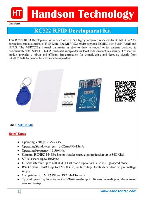 mfrc522 rfid reader datasheet|rfid rc522 documentation.